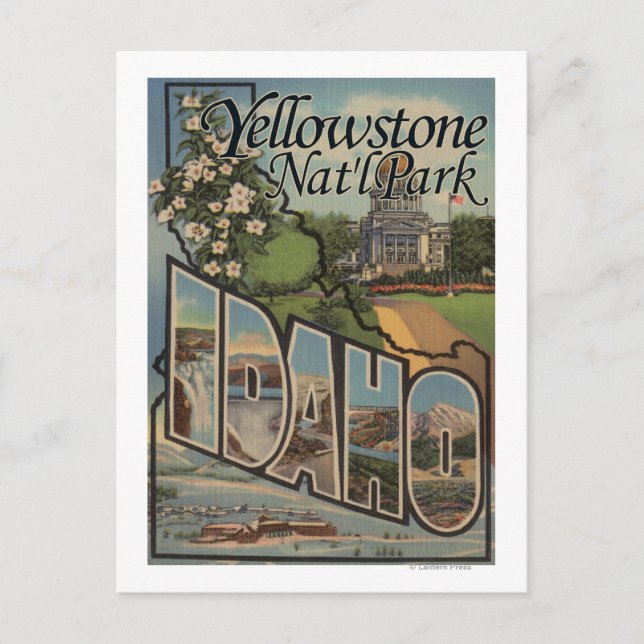 Yellowstone Nat'l Park, Idaho Postcard (Front)