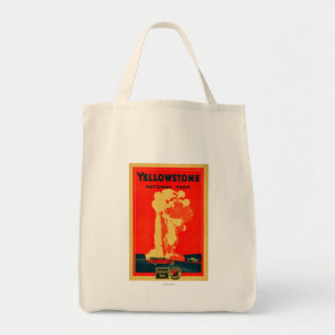Yellowstone, Old Faithful Advertising Poster Tote Bag