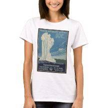 Yellowstone Old Faithful Park Vintage Poster