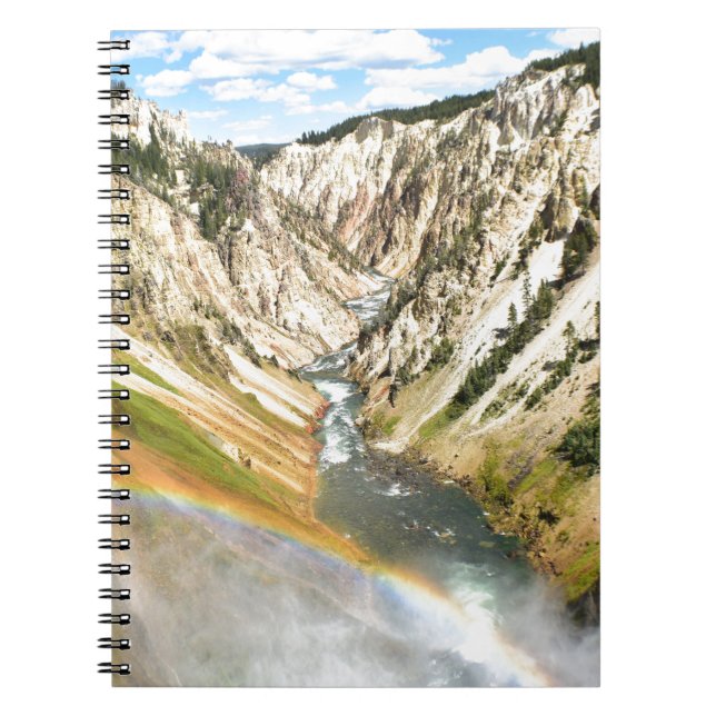 Yellowstone Park Lower Falls Spiral Notebook (Front)