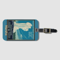 Yellowstone Park personalised travel poster teal 