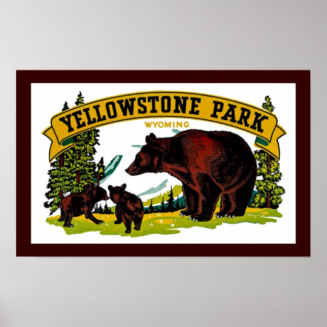Yellowstone Park Poster (Front)