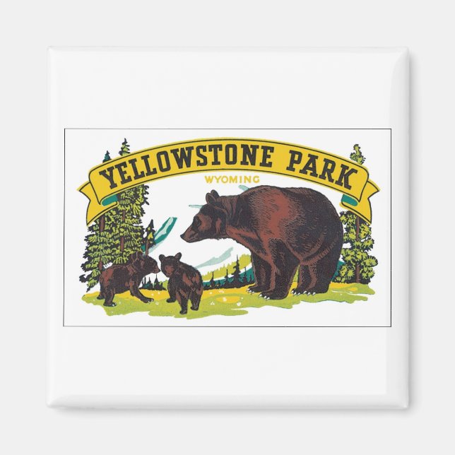 Yellowstone Park, Wyoming Magnet (Front)