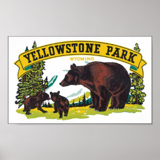 Yellowstone Park, Wyoming Poster