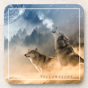 Yellowstone Plastic Coaster-The Wolves Coaster