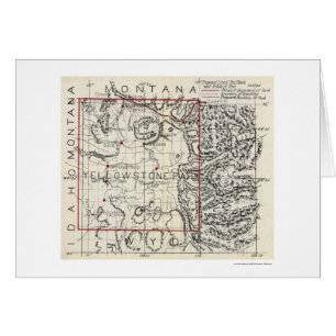 Yellowstone Railroad & Hotel Map 1900
