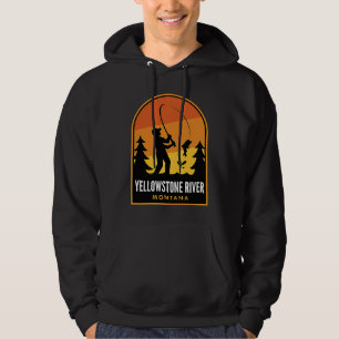 Yellowstone River Montana Fishing Hoodie