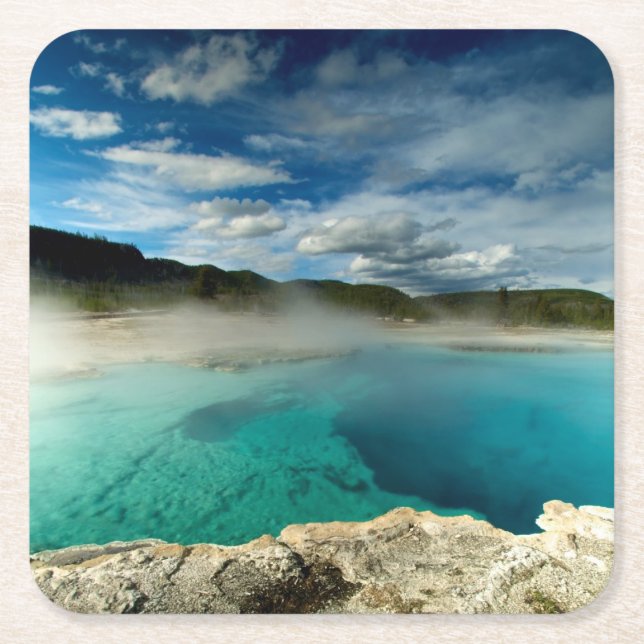 Yellowstone Square Paper Coaster (Front)