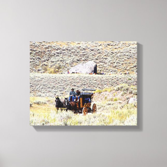 Yellowstone Stage Coach Canvas Print (Front)