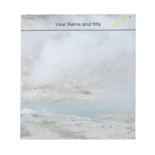 Yellowstone steaming geyser notepad