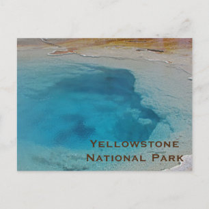 Yellowstone Stunning Blue Pool Photo National Park Postcard