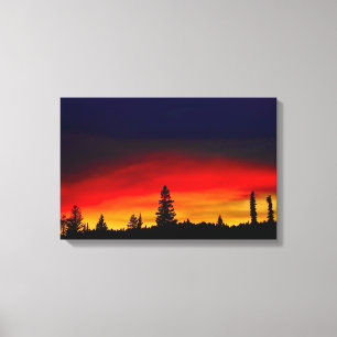 Yellowstone Sunset Canvas Print