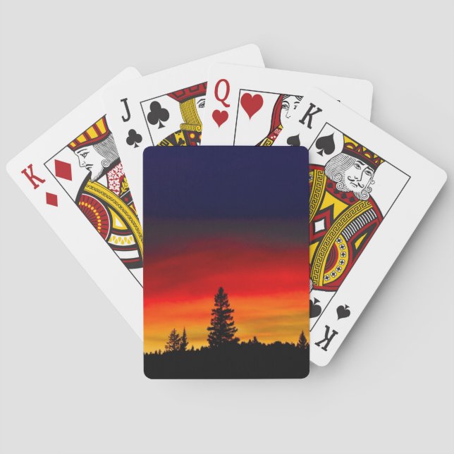Yellowstone Sunset Playing Cards (Back)