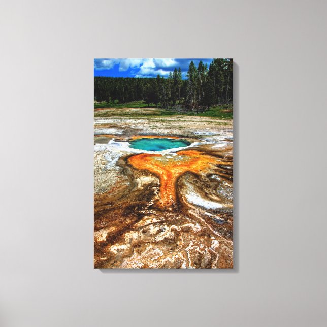 Yellowstone Thermal Pool Canvas Print (Front)