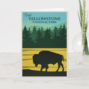 Yellowstone Travel Poster Card