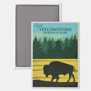 Yellowstone Travel Poster Magnet