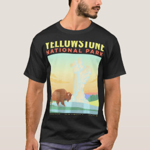 Yellowstone Us National Park Bison Vintage Gift T- T-Shirt