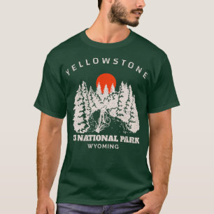 Yellowstone US National Park Mountain Biking Biker T-Shirt