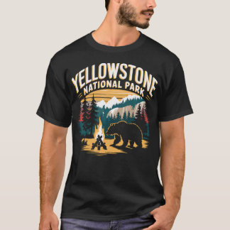 Yellowstone Us National Park Wolf Bison Bear T-Shirt