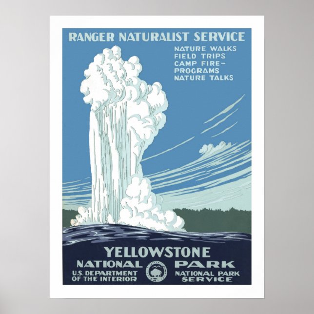 Yellowstone Vintage Travel Poster (Front)