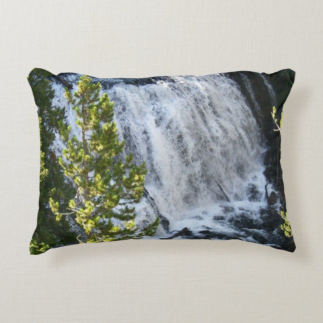 Yellowstone Waterfall Decorative Cushion (Front)