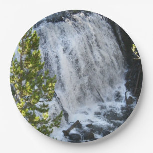 Yellowstone Waterfall Paper Plate