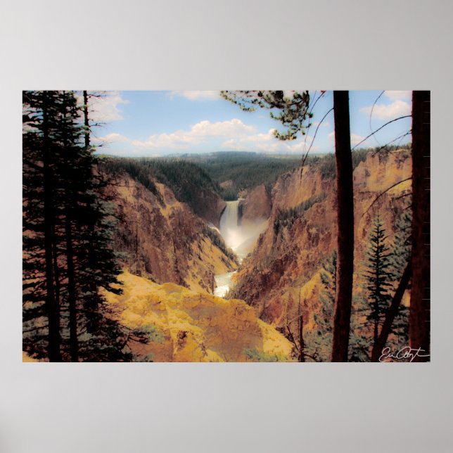 Yellowstone Waterfall Poster (Front)