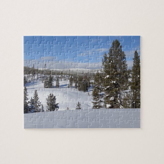 Yellowstone Winter Landscape Photography Jigsaw Puzzle (Horizontal)