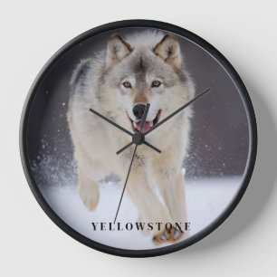 Yellowstone Wolf Clock