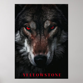 Yellowstone Wolf Poster Art 