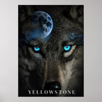 Yellowstone Wolf Poster Art