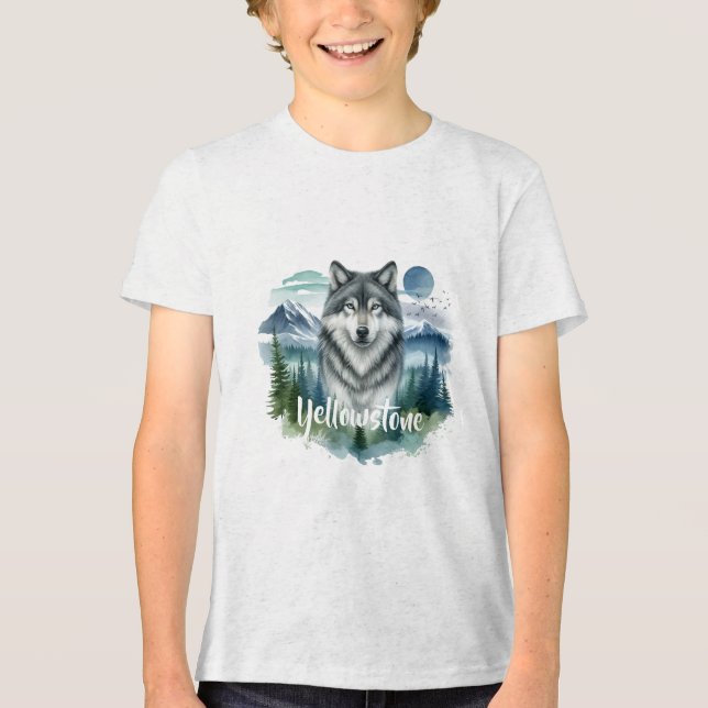 Yellowstone Wolf Tri-Blend Shirt (Front)