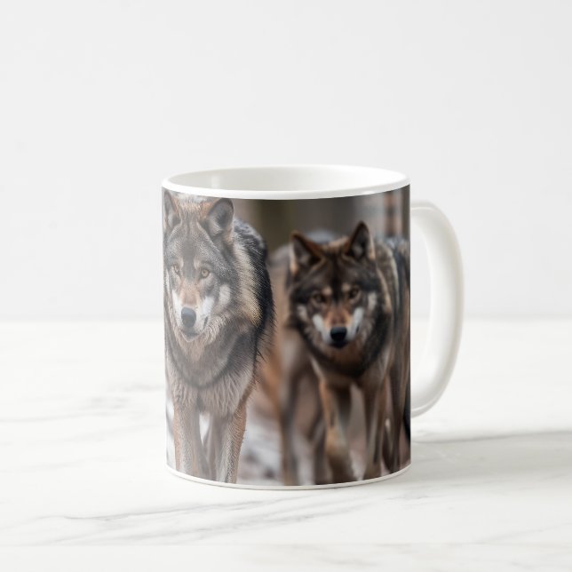 Yellowstone Wolves Coffee Mug  (Front Right)