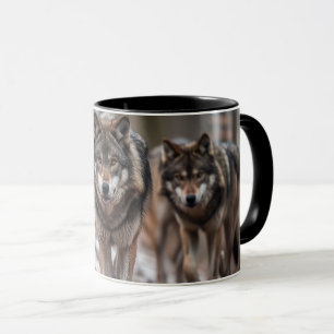 Yellowstone Wolves Coffee Mug Two-Tone