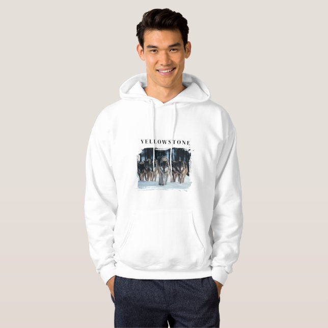 Yellowstone Wolves  Hoodie (Front Full)