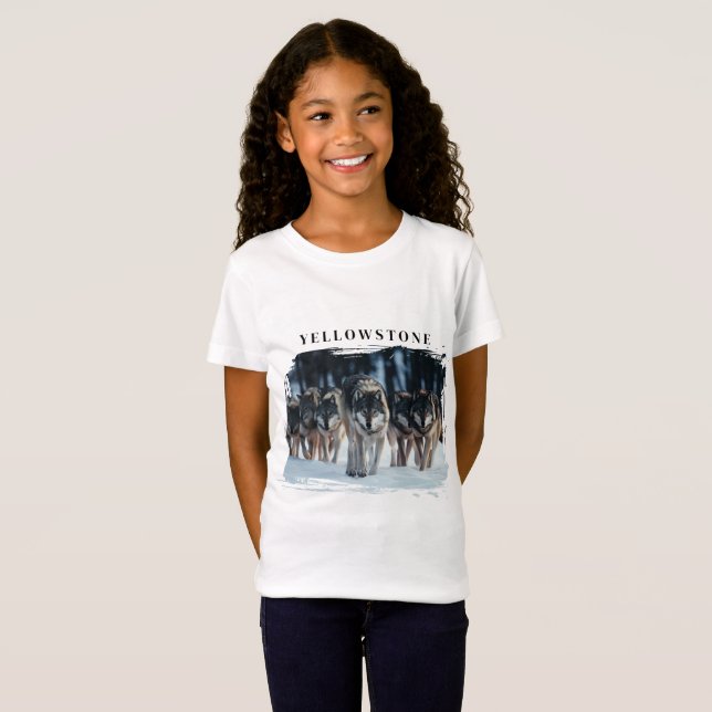 Yellowstone Wolves Kids T-Shirt (Front Full)