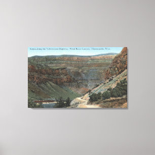 Yellowstone, WY - Yellowstone Highway and Wind 2 Canvas Print