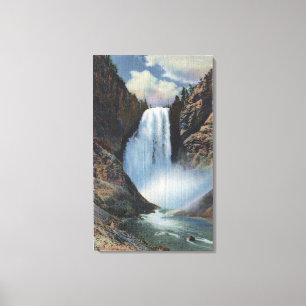 Yellowstone, WYLower Falls from Below View Canvas Print