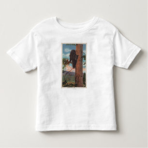 Yellowstone, WYView of Black Bear in Tree Toddler T-Shirt