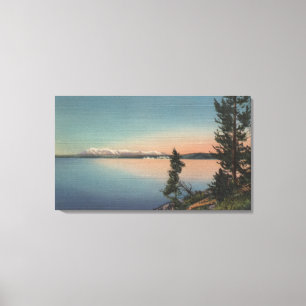 Yellowstone, WYView of Mt. Sheridan & Y. Lake Canvas Print