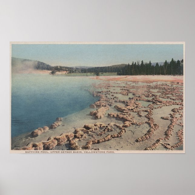 Yellowstone, WYView of Sapphire Pool Poster (Front)