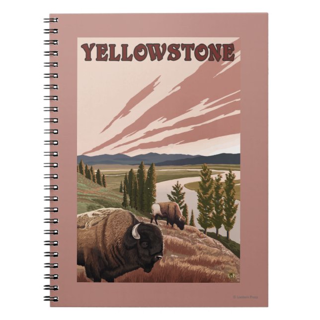 YellowstoneBison Scene Notebook (Front)
