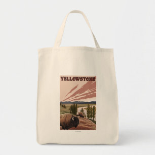 YellowstoneBison Scene Tote Bag