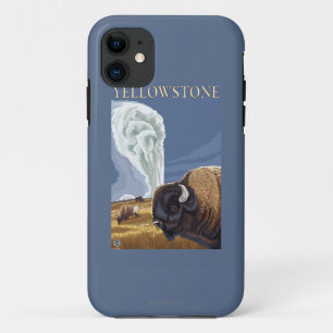 YellowstoneBison with Old Faithful Case-Mate iPhone Case
