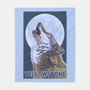 YellowstoneHowling Wolf Fleece Blanket