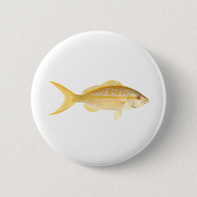 Yellowtail Snapper Logo 6 Cm Round Badge (Front)