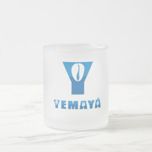 Yemaya frosted glass mug for tea or coffee