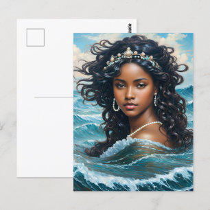 Yemaya Orisha Water Goddess Ocean Art Postcard
