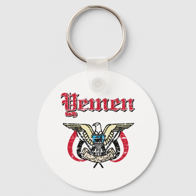 Yemen coat of arms designs key ring (Front)