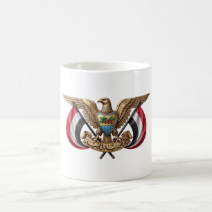 Yemen country coat arms symbol emblem flag hawk coffee mug